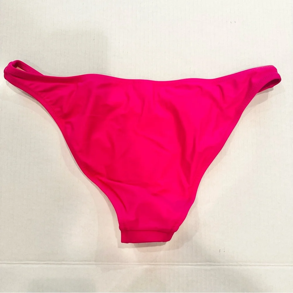 J. Crew Heritage 1989 High-Leg Bikini Bottom‎ Women's Large Radiant Fuchsia NWT